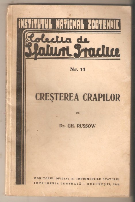 Gh.Russow-Cresterea Crapilor 1940