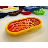 Sapuniera 3D, model Wave, Galben Rosu