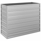 Cumpara ieftin Strat inaltat de gradina argintiu 100x40x77 cm otel galvanizat