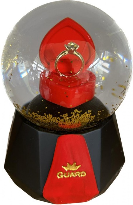 Glob de sticla muzical decorativ 15 CM, Inel