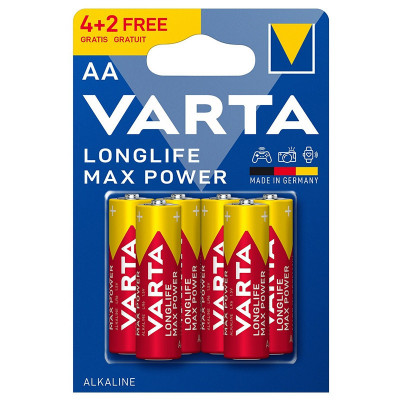 Baterie alcalina lr06 max power varta bl 6buc foto