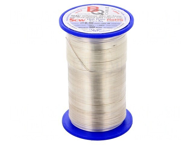 S&acirc;rmă de cupru argintată 0,9mm 500g
