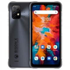 Telefon mobil UMIDIGI BISON X10 Gri, 4G, 6.53 HD+, 4GB RAM LPDDR4X, 64GB ROM, Android 11, Helio P60 OctaCore, NFC, 6150mAh, Dual SIM