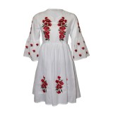 Rochie dama casual R11, alb , marimea L
