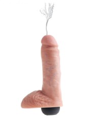 Dildo Realistic Cu Functie Ejaculare King Cock, Natural, 20 cm
