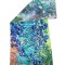 Esarfa tip sal doua fete pictata I, Dacali, matase, albastru/verde, 180x70cm