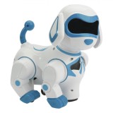 Jucărie Robot C&acirc;ine, Smart Playmate, Sunete și Mișcări, Alb/Albastru, 3+ Ani