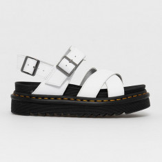 Dr. Martens sandale de piele Voss II femei, culoarea alb, cu platformă DM26799100.Voss.Ii-White