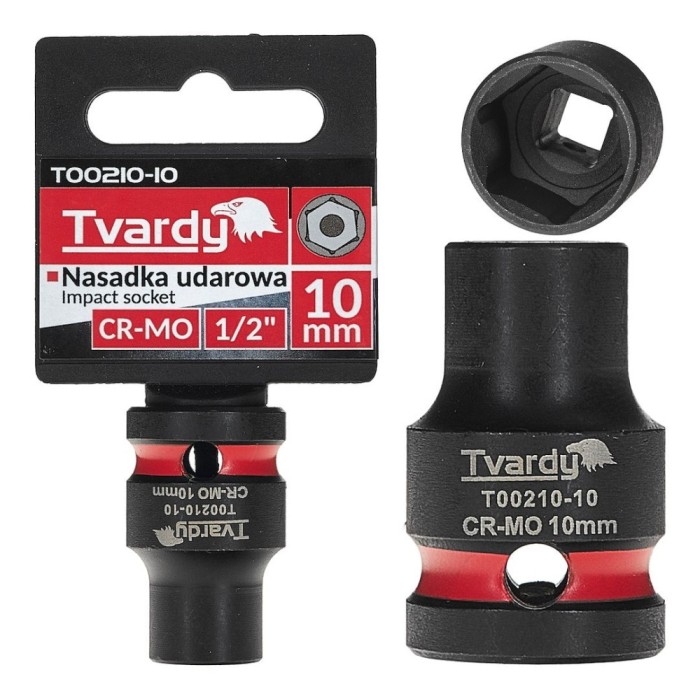 Cheie tubulara de impact 1 / 2&quot; in 6 puncte, 10 mm, Tvardy T00210-10