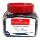 Cartuse cerneala mici albastre 100buc/borcan Faber Castell, Lecom