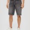 Pantaloni scurti barbati de blugi cu talia medie si croiala Regular fit, Gri inchis, W38