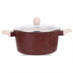 Cratita aluminiu anti-aderent inductie capac 4.3L 24x11.8cm Grunberg GR5718 foto