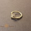 Inel Sigiliul Puterii design regal cu cristale zirconia albe - placat 14k