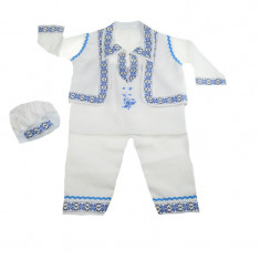 Costum traditional pentru baieti 4 piese Mini Junior CEB-42, Alb foto