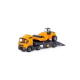 Cumpara ieftin Trailer+cilindru asfalt - Volvo PowerTruck, 89x19x25 cm, Wader, Polesie