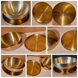 Bol+farfurioara inox auriu