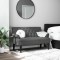 vidaXL Bancă cu spătar gri &icirc;nchis 120x62x75,5 cm, material textil 372121
