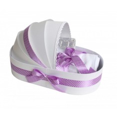 Trusou botez complet, in landou, lila buline Denikos&reg; 135