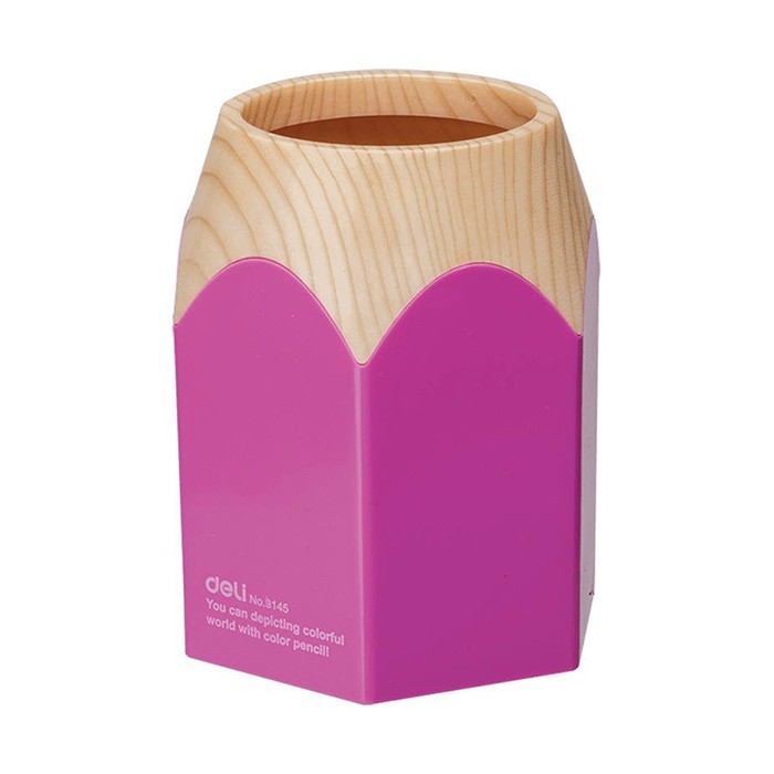 Suport pentru articole de scris Deli 9145 model creion, roz Suport pentru articole de scris Deli 9145 model creion, roz