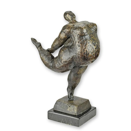 Dansatoare nud-statueta din bronz pe un soclu de marmura TBE-37