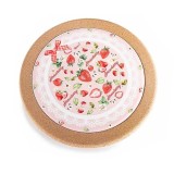 Cumpara ieftin Suport Vase Fierbinti Decorer - Ceramica Lemn Pluta, &Oslash; 20 cm, Multicolor, Capsuni, Modern