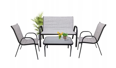 Set mobilier de gradina ,4pcs,gri foto