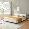 Pat tapitat Dortmund Weiss cu saltea 160 x 200 cm alb Corium HausGarden Leisure