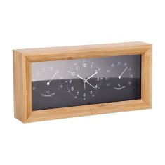 Ceas masa desteptator, termometru, higrometru, multicolor 27 x 5 x 13 cm