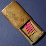 Cutie Antică pentru Bețe de Chibrituri - Făcută din Alamă, Anii 1800