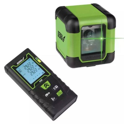 MC0920 DEDRA Set nivela laser cruce verde 30m + telemetru laser 40m foto