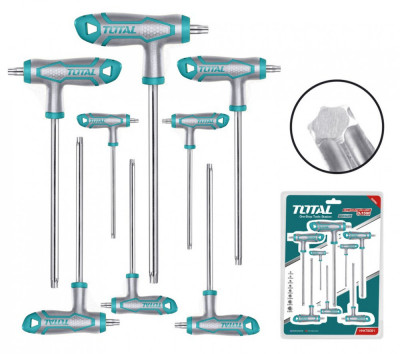 TOTAL - SET 8 CHEI TORX IN T: 2-10MM, CR-V (INDUSTRIAL) PowerTool TopQuality foto