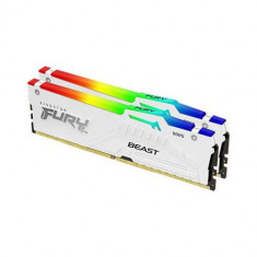 Memorii Kingston FURY Beast White RGB 32GB(2x16GB) DDR5, EXPO, 6000MT/s, CL36