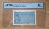 ROMANIA 50 Bani BGR 1917 gradata PMG 64 UNC. Banca Generala Romana . Necirculata .
