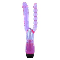 Xcel Double Penetrating - Vibrator Dublu Violet, 22 cm