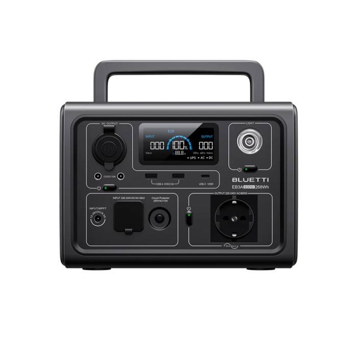Statie de energie portabila BLUETTI EB3A 600W 268Wh - power station