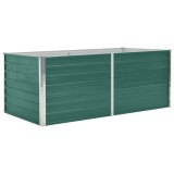 Cumpara ieftin Strat inaltat de gradina, verde, 160x80x45 cm, otel galvanizat