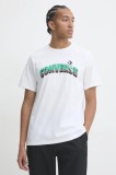 Converse tricou din bumbac barbati, culoarea bej, cu imprimeu, 10026671-A01