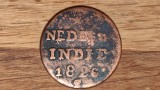 R08 Indiile est Olandeze - moneda coloniala raruta - 1/2 stuiver 1826 - Willem I
