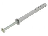 Plastic Anchor with Screw 8x80mm Zinc-Plated Steel 50pcs