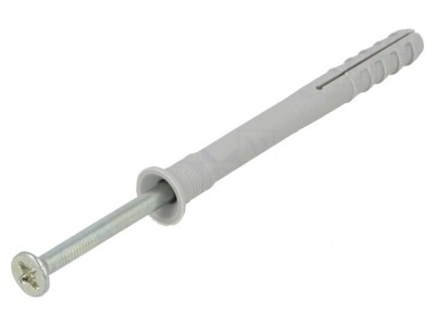 Plastic Anchor with Screw 8x80mm Zinc-Plated Steel 50pcs foto
