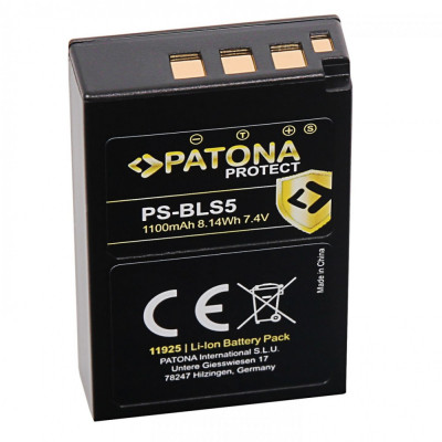 Acumulator Patona Protect BLS-1 BLS-5 BLS-50 1100mAh replace OLYMPUS -11925 foto