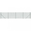Gard plasa de sarma cu bordura, verde, 1,6x10 m