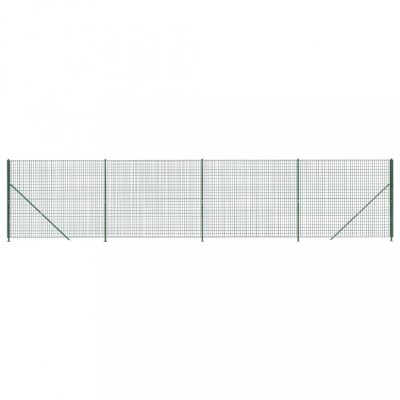 Gard plasa de sarma cu bordura, verde, 1,4x10 m foto