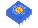 &Icirc;ntrerupător Codificare HEX/BCD 16 Poz THT 1000M&Omega;