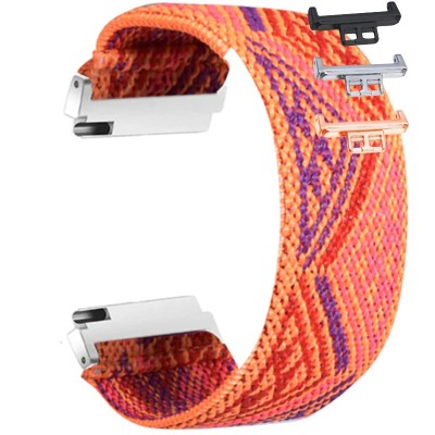 Curea textila elastica, compatibila Huawei Watch Fit 1, cu adaptor dedicat, Oriental Model foto
