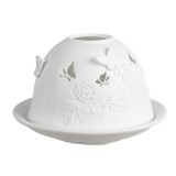 Cumpara ieftin Candela portelan alb Spring 12x8 cm