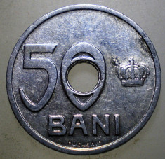 R.013 ROMANIA 50 BANI 1921 4,1 mm foto