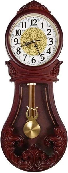 Ceas de Perete Retro cu Pendul &ndash; Beesealy Grandfather, Mecanism Silen?ios