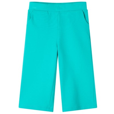 Pantaloni pentru copii cu picioare largi, verde mentă, 92 foto