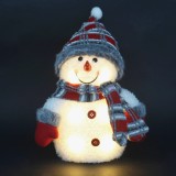 Figurina Craciun om de zapada, Hoff, 6 LED-uri, lumina calda, alimentare baterii, H 25 cm